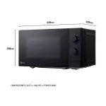 MICROONDAS 0.7P³ COMPACTO LG CON PUERTA DE CRISTAL MS2082